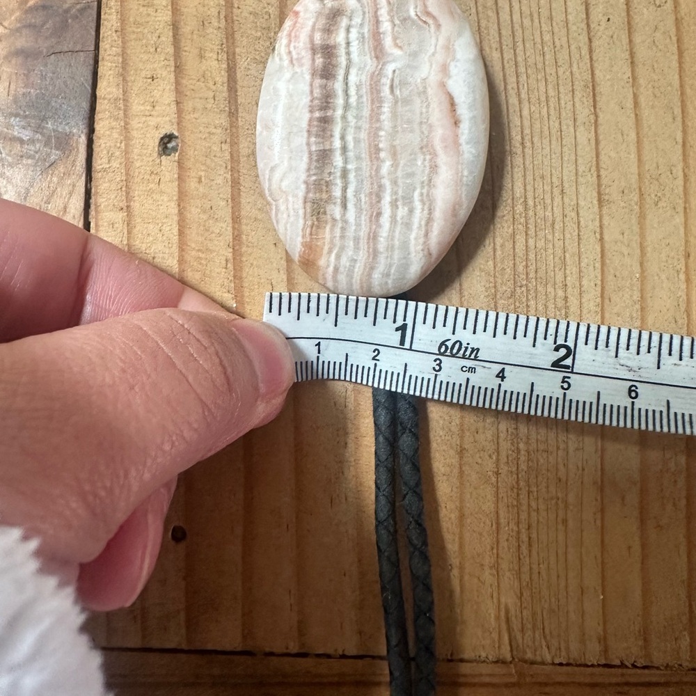 Jasper Oval Pendant Bolo Tie - Picture 4 of 5